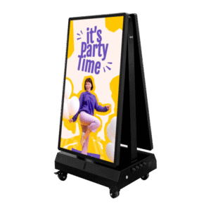 43 Inch outdoor Lithium battery double-sided electric poster