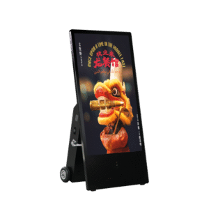 43″ Lithium Battery Outdoor A-type Digital Sign